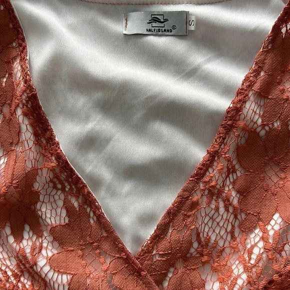 Floral Flower Lace Dress Sz SM - Picture 5 of 9